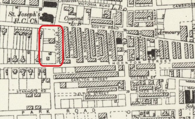 Hartlepool - Hills Bicycle Ground : Map credit National Library of Scotland